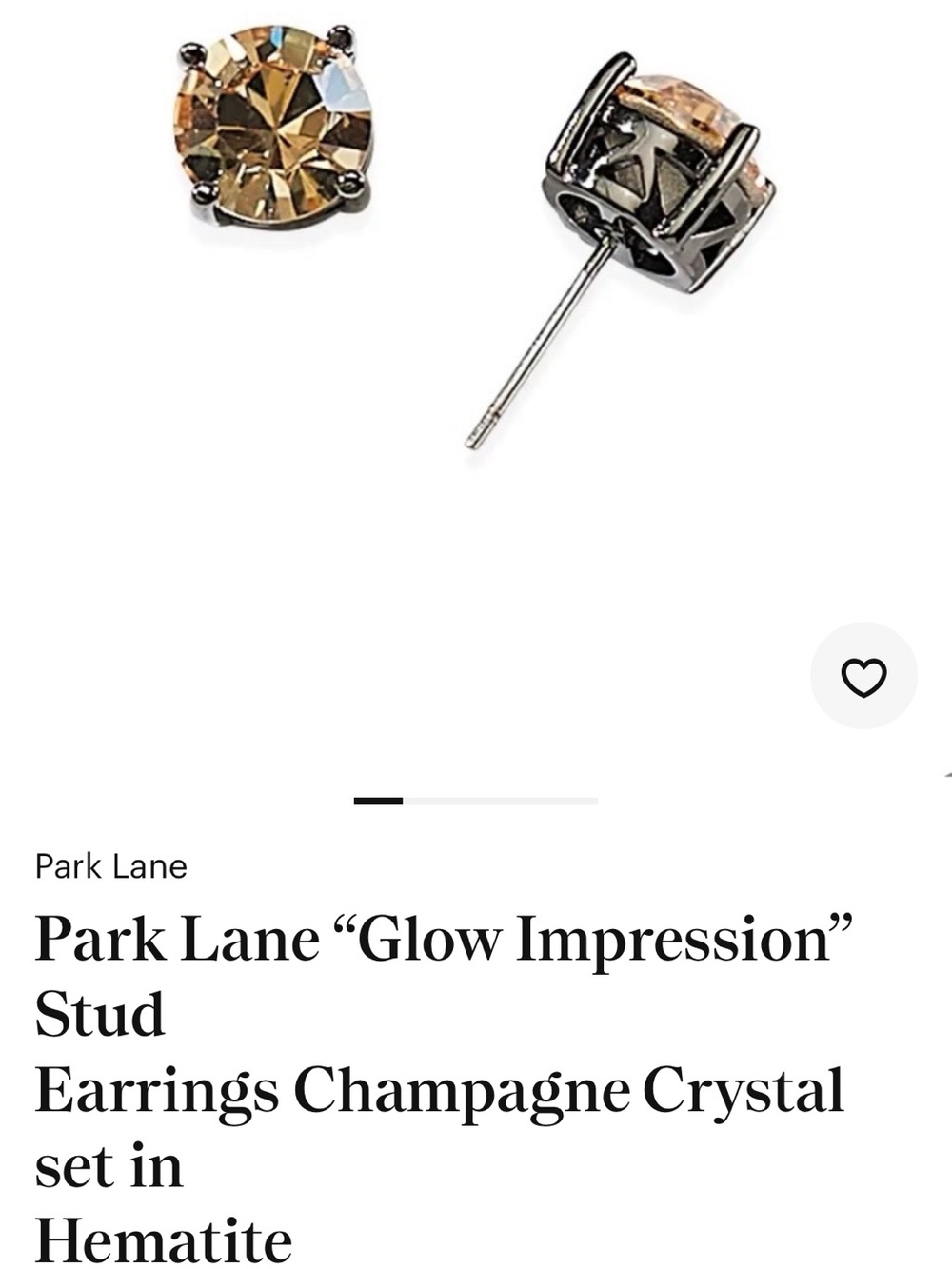 Park Lane Glow Impression Stud Earrings- NEW